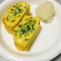 こむぎぱくぱく's cooksnap of when they made 大根の葉入りだし巻き卵☆お弁当にも♪.