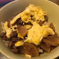 ホパ二's cooksnap of when they made 挽肉と大根のあんかけ丼ふわふわ卵のせ☆.