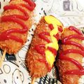 あみこちゃん2580's cooksnap of when they made ホットケーキミックスでチーズドッグ.