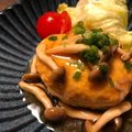 クック6BA2CZ☆'s cooksnap of when they made 鶏ひき肉＆高野豆腐✿和風きのこハンバーグ.