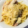 ☆ゆみよ☆'s cooksnap of when they made 全卵・牛乳・ベビーチーズのカルボナーラ.