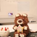 つじまい's cooksnap of when they made 3D立体＊チョコのクマちゃんケーキ♪.