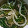 ネコの缶詰's cooksnap of when they made あごだし③春の味覚せりとキノコのうどん.