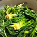 銀河のうさぎ's cooksnap of when they made 냉이ネンイ　ナズナのごま油醬油和え.