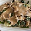 うなちゃん！'s cooksnap of when they made ほうれん草と豚バラ肉のゴマドレ和え.
