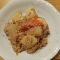 クックX718BF☆'s cooksnap of when they made 大根とじゃがいものそぼろあんかけ.