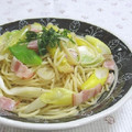 umemodoki's cooksnap of when they made ベーコンと長ネギの和風パスタ.