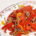 ソネチコ's cooksnap of when they made 豚肉とパプリカでみそ風味の青椒肉絲.
