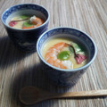 nerachin's cooksnap of when they made お花見✿桜と空豆の　簡単茶碗蒸し✿.