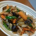 sayukipun's cooksnap of when they made 豚こま肉と茄子の味噌炒め.