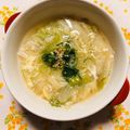 チェックのミニくま's cooksnap of when they made レタスの卵スープ.