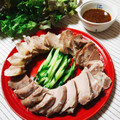 ドラエミ's cooksnap of when they made 簡単 蒸し豚♪ タレは粒マスハニー♥.