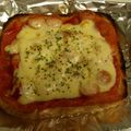 かなちゅ's cooksnap of when they made お子ﾁｬﾏピザもどきトースト.