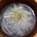 ポメちょん's cooksnap of when they made 大根とベーコンのスープ(昆布だし)　給食.