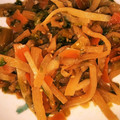 クックRWD0W9☆'s cooksnap of when they made 野菜の皮できんぴら！大根とにんじん！.