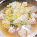 ナーちゃん's cooksnap of when they made 鶏団子と白菜の煮浸し.