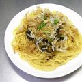 ☆ありか358☆'s cooksnap of when they made 簡単！高菜とシラスの和風パスタ.
