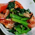 ぽちぼて's cooksnap of when they made トマトと小松菜のデリ風塩昆布あえ.