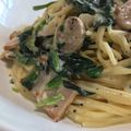 クック82OF1H☆'s cooksnap of when they made ほうれん草ときのこのクリームパスタ.