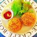 hikarin♪'s cooksnap of when they made 揚げない☆ひとくちバター醤油コロッケ♬.