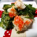 けんけん1016's cooksnap of when they made ★きゅうりと大葉とカニカマの酢の物.
