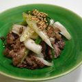 うりとく's cooksnap of when they made 牛肉とワケギの梅和え.