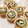 ぐでまる。's cooksnap of when they made 我が家のお弁当の定番☆ちくわ大葉巻.