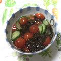 おはなすき's cooksnap of when they made さっぱり！トマトともずくと胡瓜の酢の物.