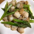 ナップ99's cooksnap of when they made アスパラとベビーホタテのガーリック炒め.