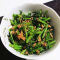 わさびまにあ's cooksnap of when they made 春菊とシーチキンの炒め物.