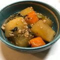 kayousagi's cooksnap of when they made レンジで簡単☆大根と人参のそぼろ煮。.