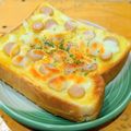 ちーまぐ's cooksnap of when they made 冷凍作りおきウインナーカレーマヨトースト.