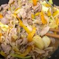 haruao☆'s cooksnap of when they made 豚バラとパプリカのしょうが醤油炒め.