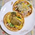 mmameco's cooksnap of when they made 牡蠣とほうれん草のピザ（グリル使用）.