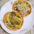 mmameco's cooksnap of when they made 牡蠣とほうれん草のピザ（グリル使用）.