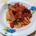 ☆じろごろ☆'s cooksnap of when they made ブロックベーコンと茄子のアラビアータ.