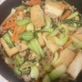 がっつママ's cooksnap of when they made 厚揚げと豚挽肉チンゲン菜のオイスター炒め.