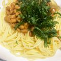 67luna's cooksnap of when they made 【農家のレシピ】青しそと納豆のスパゲティ.