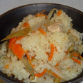 のんこ's cooksnap of when they made 鶏とごぼうの炊き込みご飯.