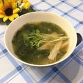 toraちゃん♪'s cooksnap of when they made えのきとアーサの味噌汁.