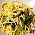 春と水's cooksnap of when they made 簡単！ベーコンとほうれん草の和風パスタ.