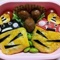 ☆テルエ☆'s cooksnap of when they made 節分☆赤鬼☆黒鬼☆おにぎり弁当♩キャラ弁.