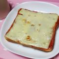 もん★もん's cooksnap of when they made ピザ風ケチャップチーズトースト.