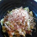 MH1111's cooksnap of when they made キャベツと卵でふわとろチーズもんじゃ風♡.
