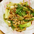 ＊実月＊'s cooksnap of when they made たくあんと青菜の炒り豆腐.