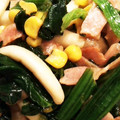 む〜らん♪'s cooksnap of when they made ☆ほうれん草としめじとハムのソテー☆.