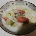 nana_tenjo's cooksnap of when they made ウインナーと白菜のミルク煮.