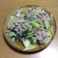 55才のおじさん's cooksnap of when they made 青梗菜と豚肉・大根・春雨炒め.