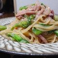 ダイナマイト漆黒's cooksnap of when they made 菜の花と塩辛のパスタ【柚子胡椒ペペロン】.