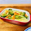 ねっちゃんっ's cooksnap of when they made 蒸し野菜に〜塩とごま油 濃口♡.